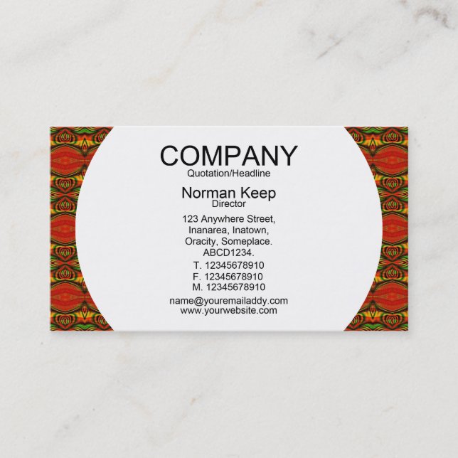 Round Panel - Patterned 01 Business Card (Front)