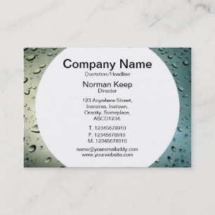 Round Panel - Rain on my Window Business Card