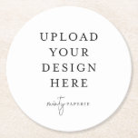 Round Paper Coaster<br><div class="desc">Customize your design in Templett. After you are done editing,  download your file in a JPG format (don't forget to turn on the bleed option). Upload your design here by clicking on the blue "Personalize" button.</div>