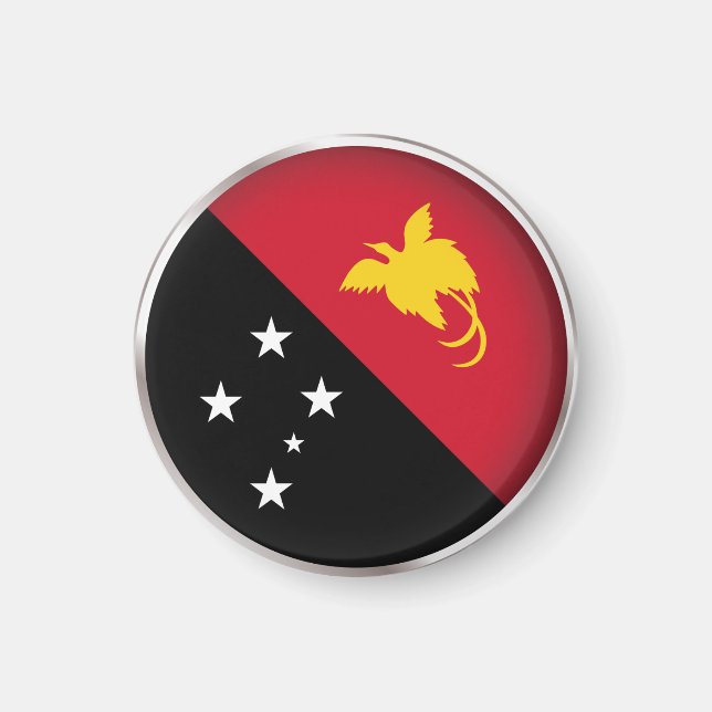Round Papua New Guinea Magnet (Front)