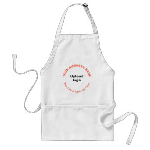Round Pattern Orange Colour Texts of Brand on Apro Standard Apron