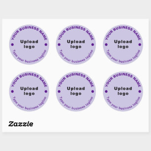 Round Pattern Tagline on Monochrome Purple Sticker