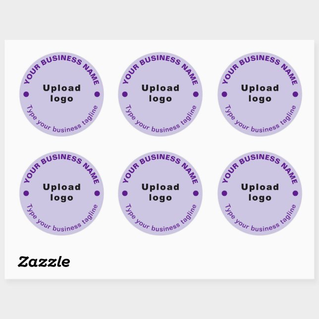 Round Pattern Tagline on Monochrome Purple Sticker (Sheet)