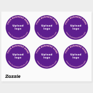 Round Pattern Website Texts on Purple Sticker