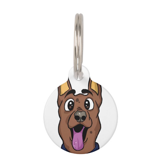 Round pet tag (Back)