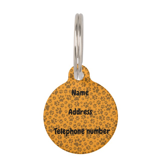 Round Pet Tag (Back)