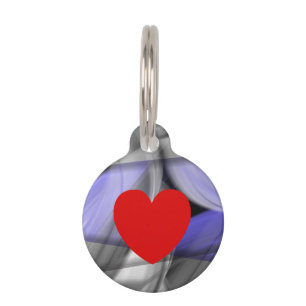 Round Pet Tag Trend Abstract Lavender Violet