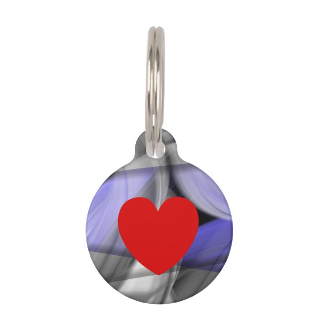 Round Pet Tag Trend Abstract Lavender Violet (Front)