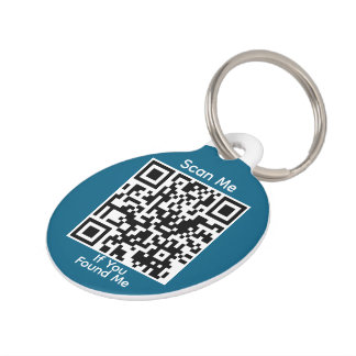 Round PetID Tag for OzWellPet App Owners - Blue1