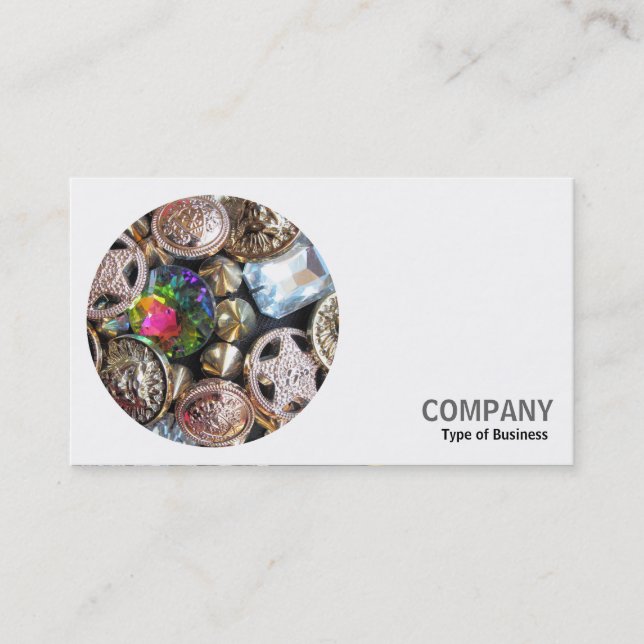 Round Photo - Bling Business Card (Front)