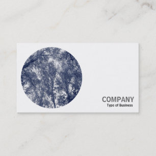 Round Photo - Blue Autumn Business Card