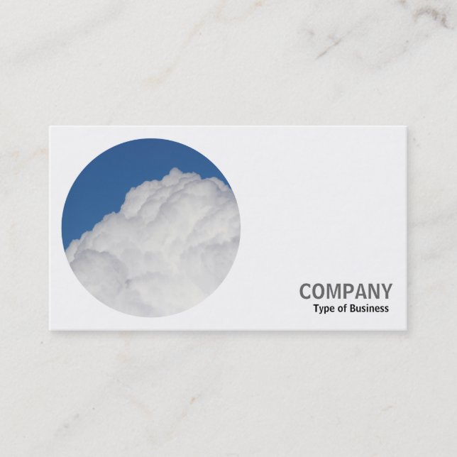 Round Photo - Clouds Business Card (Front)