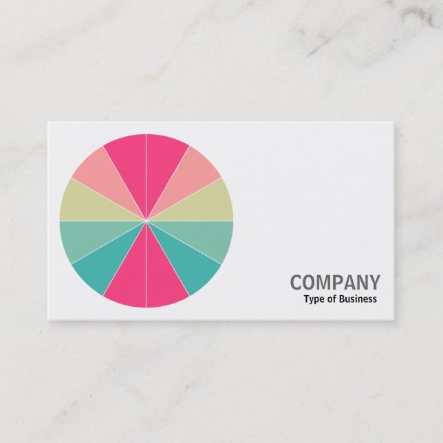 Round Photo - Colour Segments 01 Business Card (Front)