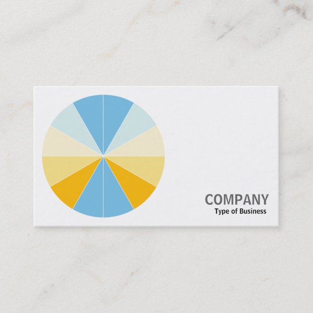 Round Photo - Colour Segments 04 Business Card (Front)