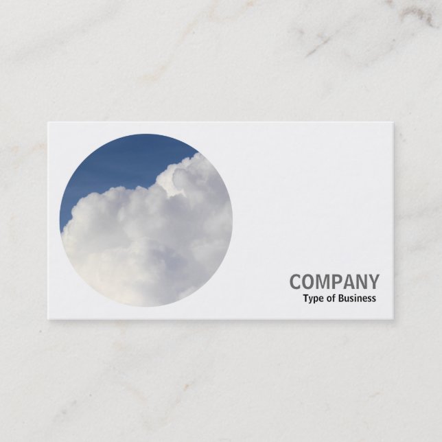 Round Photo - Cumulus Cloud Business Card (Front)
