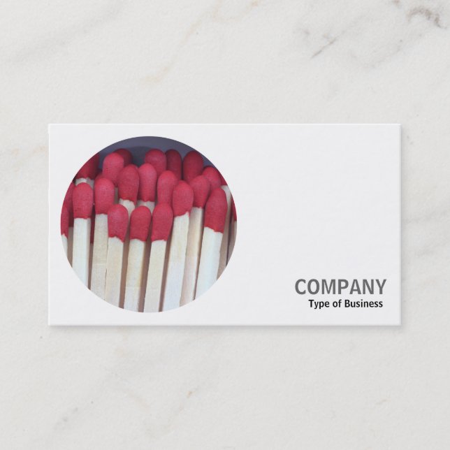 Round Photo - Matches 02 Business Card (Front)