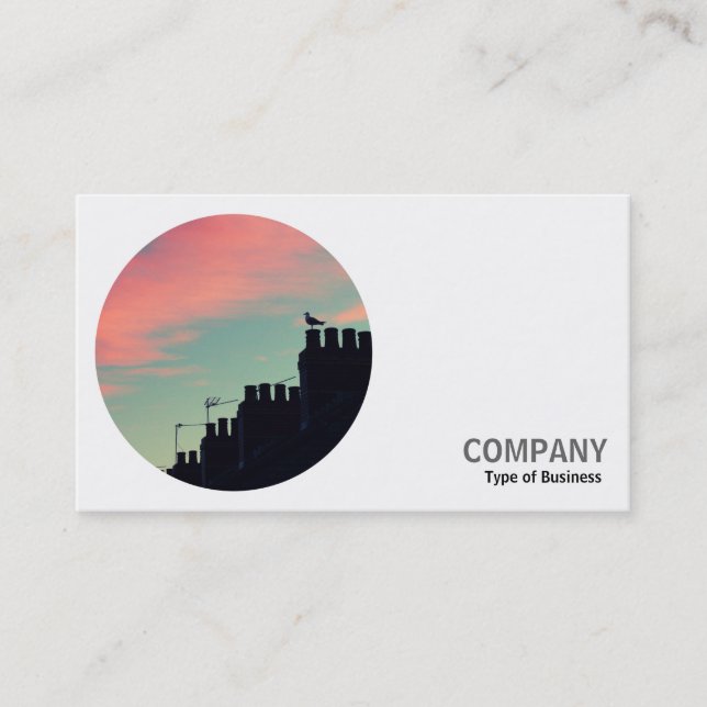 Round Photo - Morning Business Card (Front)