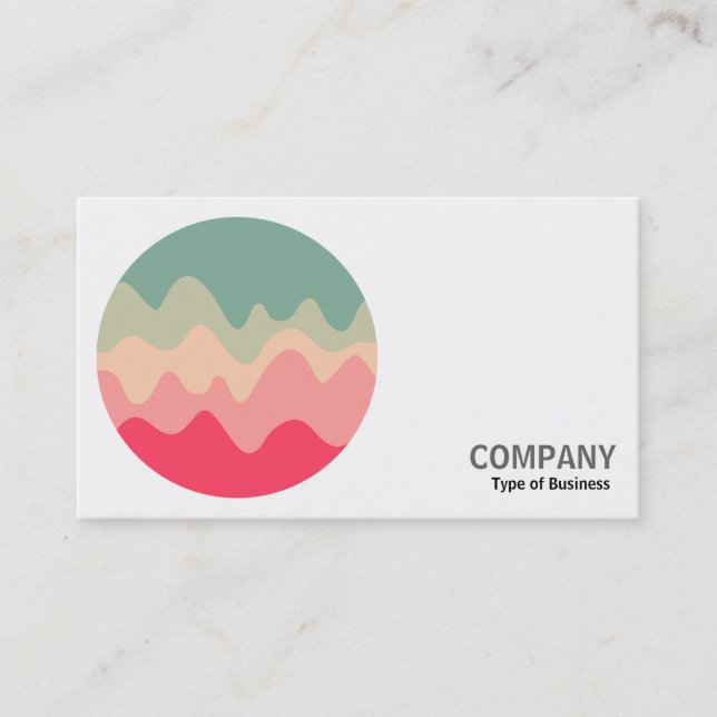 Round Photo - Sound Sketch 04 Business Card (Front)