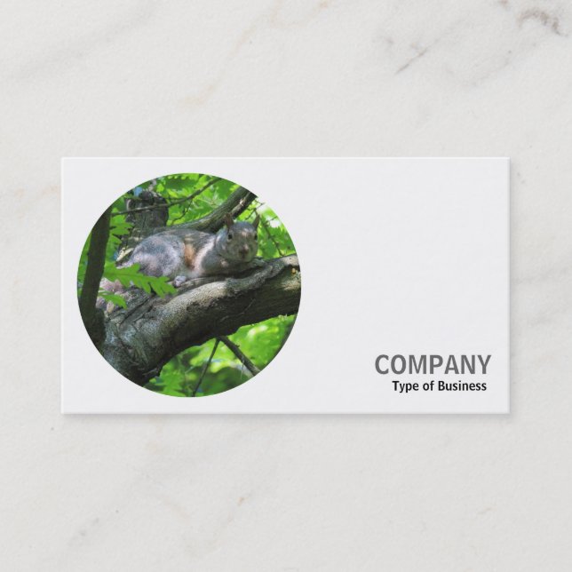 Round Photo - Watched from the Trees Business Card (Front)
