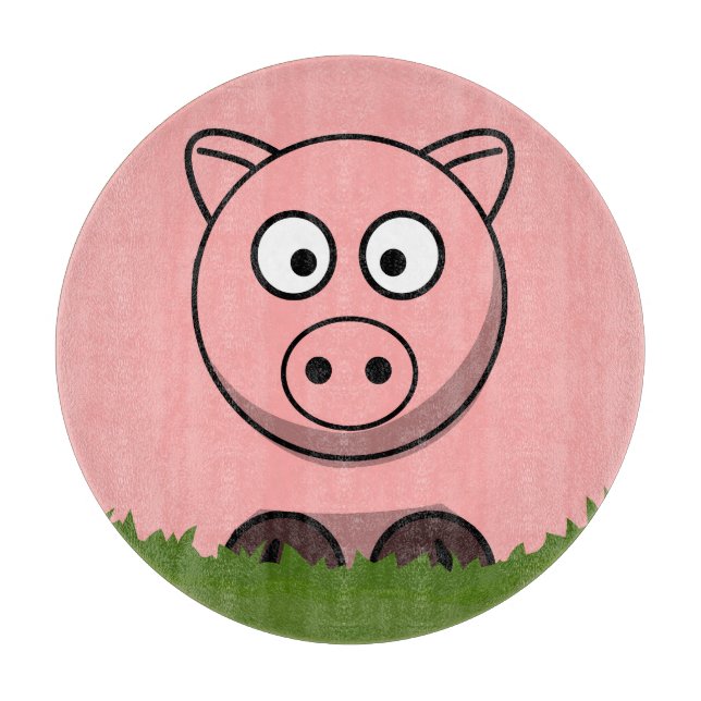 Round Pig Cutting Board (Front)