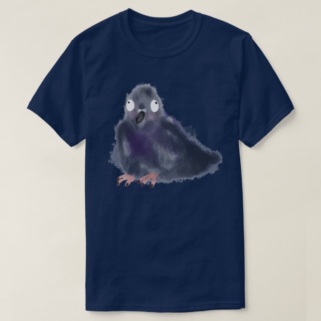 Round Pigeon Friend T-Shirt (Design Front)