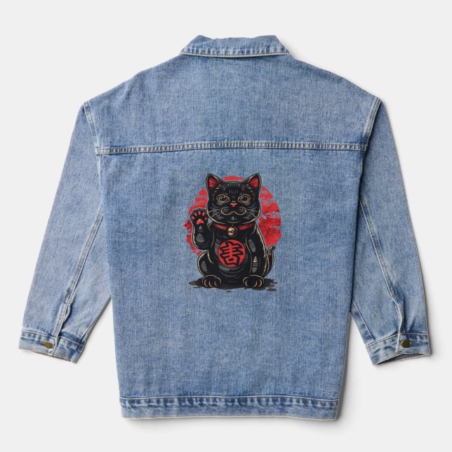 Round Pillow Denim Jacket (Back)