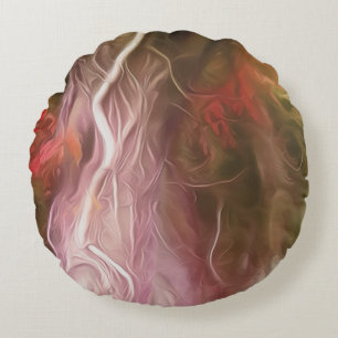 Round Pillow Dream Light Red Tree