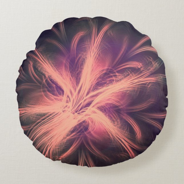 Round Pillow Fractal Light Purple Palette (Front)