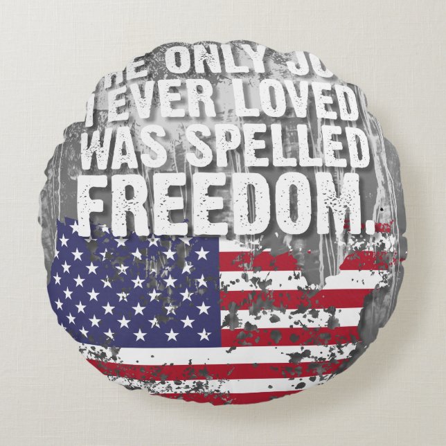 Round Pillow – Freedom Job (Front)