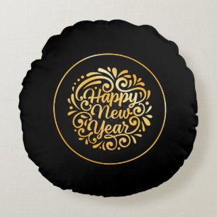 Round Pillow- Happy New Year 2026 Round Pillow