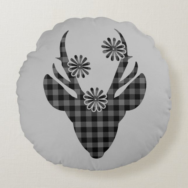 Round Pillow-Holiday Deer Pillow (Front)