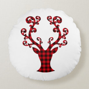 Round Pillow-Holiday Deer Pillow