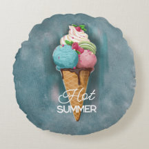 Round Pillow  Ice Cream