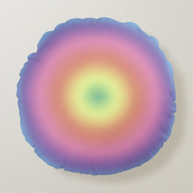 Round Pillow - Rainbow Circle (Front)