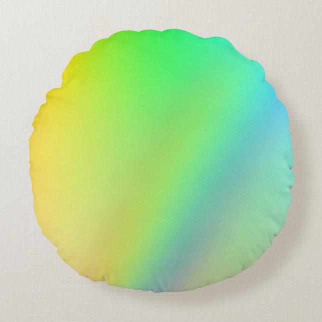 Round Pillow - Rainbow design  (Front)