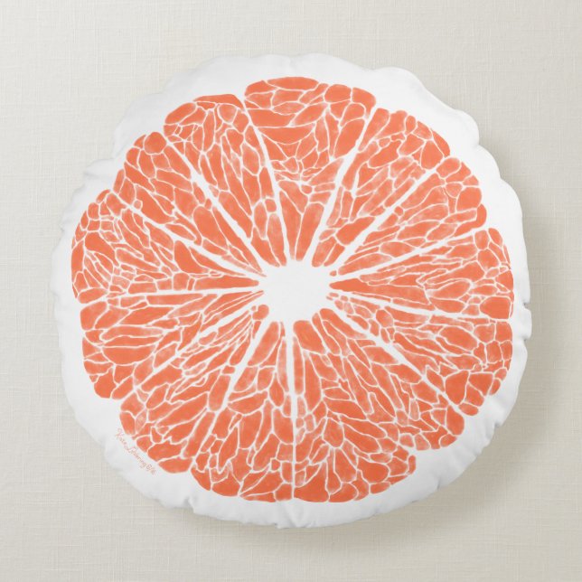 Round Pillows - Grapefruit to Suit (Front)