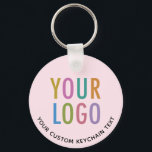 Round Pink Metal Keychain Custom Business Logo<br><div class="desc">Easily personalize this round metal keychain with your own company logo. It’s lightweight and waterproof. The diameter of the round keychain is 2 inches. Available in light pink and other colours. Available in other shapes. No minimum order quantity and no setup fee. All orders are fulfilled by Zazzle on Zazzle...</div>