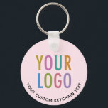Round Pink Metal Keychain Custom Business Logo<br><div class="desc">Easily personalize this round metal keychain with your own company logo. It’s lightweight and waterproof. The diameter of the round keychain is 2 inches. Available in light pink and other colours. Available in other shapes. No minimum order quantity and no setup fee. All orders are fulfilled by Zazzle on Zazzle...</div>