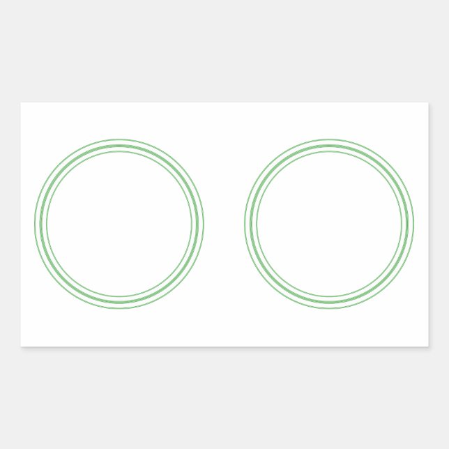 ROUND Plain STICKER with BORDER - Greetings Lables (Front)