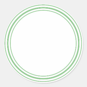 ROUND Plain STICKER with BORDER - Greetings Lables