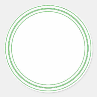 ROUND Plain STICKER with BORDER - Greetings Lables