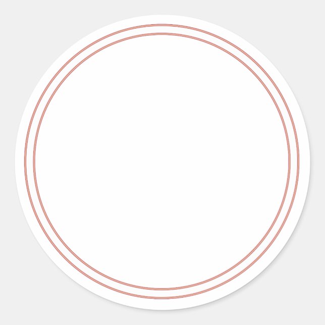 ROUND Plain STICKER with BORDER - Greetings Lables (Front)