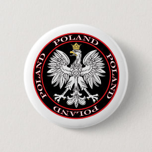 Round Polish Eagle 2 Inch Round Button