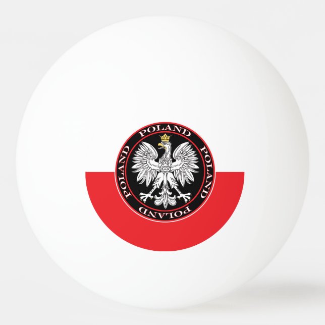 Round Polish Eagle Ping Pong Ball (Front)