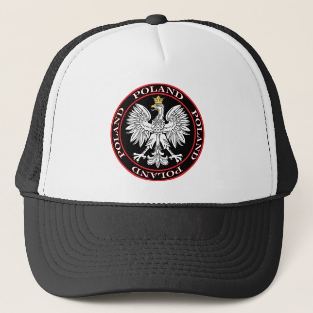Round Polish Eagle Trucker Hat (Front)