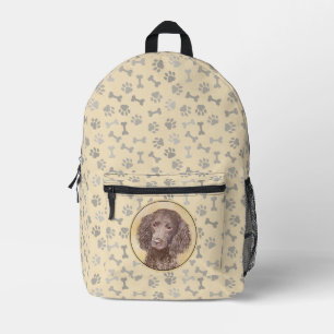 round printed backpack