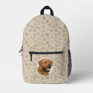 round printed backpack