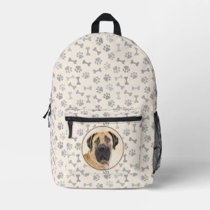 round printed backpack