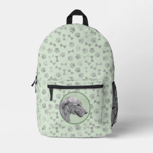 round printed backpack