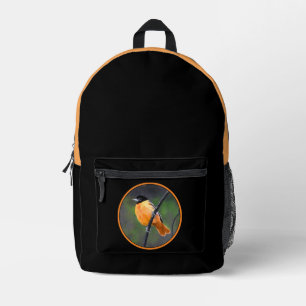 round printed backpack